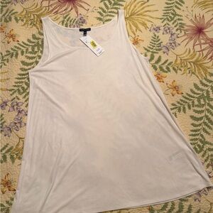 Eileen Fisher Elegant Cream Scoop Neck Tunic NWT